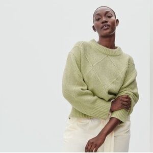 Everlane Light Green Crew Neck Sweater